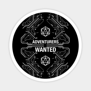 Adventurers Wanted D20 Dice Tabletop RPG Magnet